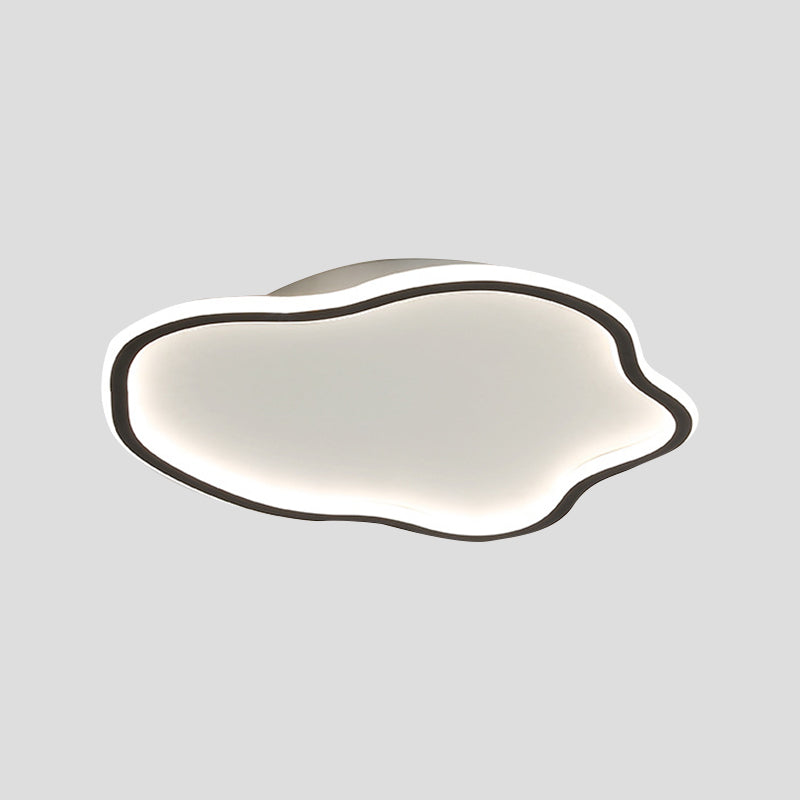 Modern Minimalist LED Ceiling Fixture Wrought Iron Cloud Flush Mount with Acrylic Shade