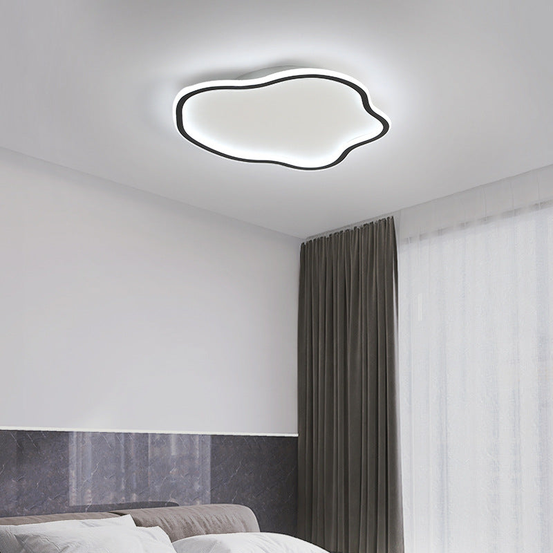 Modern Minimalist LED Ceiling Fixture Wrought Iron Cloud Flush Mount with Acrylic Shade