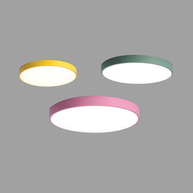 1-Light Round Shade Flush Mount Modern Simple Style Flush Mount Ceiling Light Fixtures