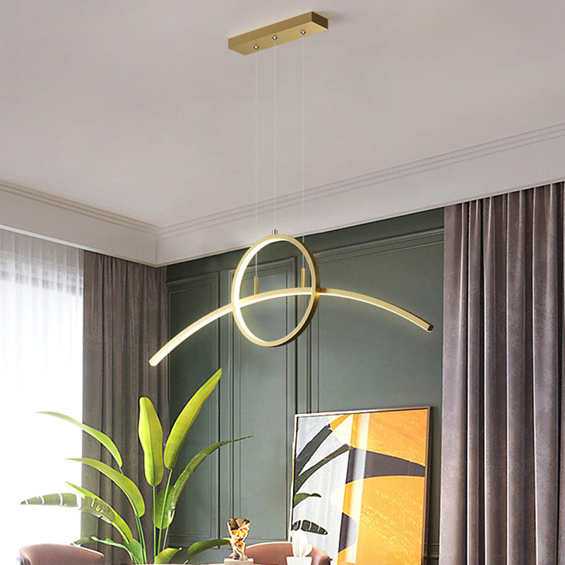 Geometric Island Chandelier Modern Island Lighting Metal 2 Light Island Light Fixtures