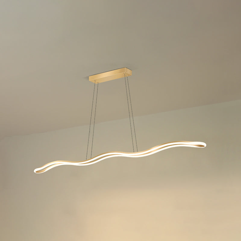 Nordic Characteristic Simple Modern Style LED Island Chandelier Light for Dining Room