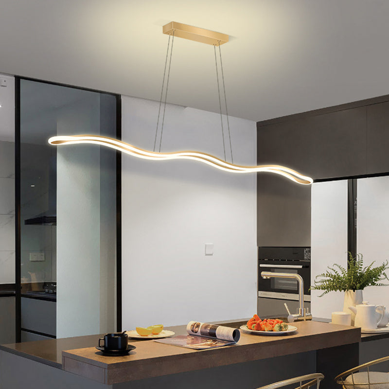 Nordic Characteristic Simple Modern Style LED Island Chandelier Light for Dining Room