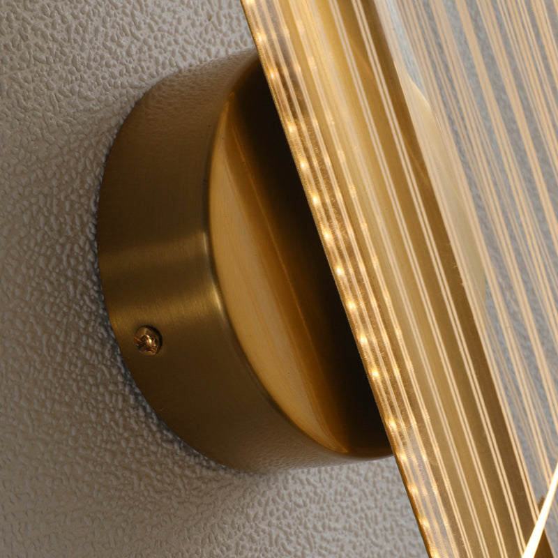 Geometric Wall Sconce Modern Wall Lights Metal 1 Light Sconce Light in Gold Finish