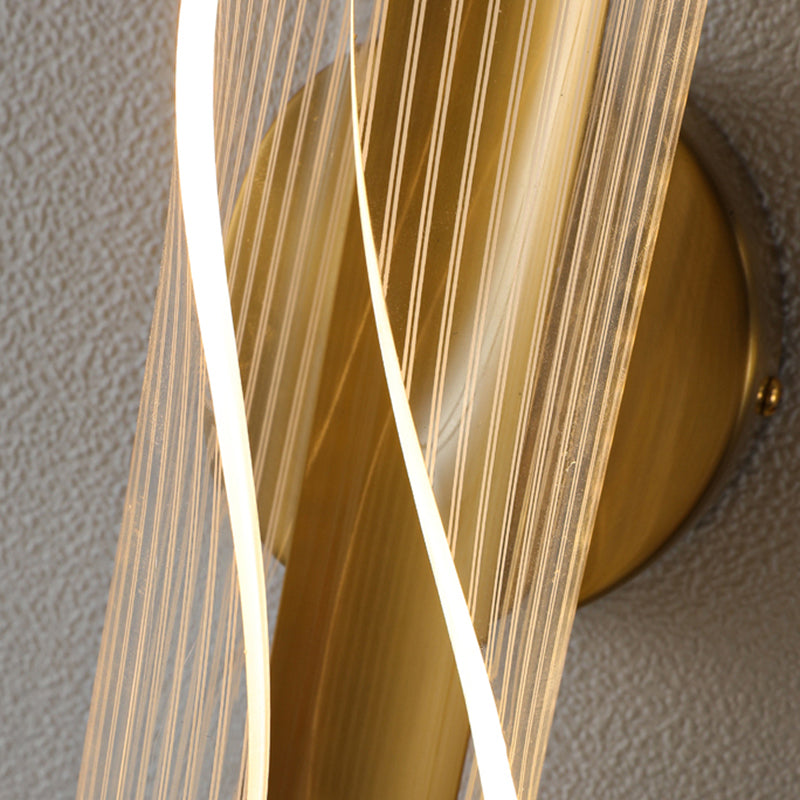 Geometric Wall Sconce Modern Wall Lights Metal 1 Light Sconce Light in Gold Finish