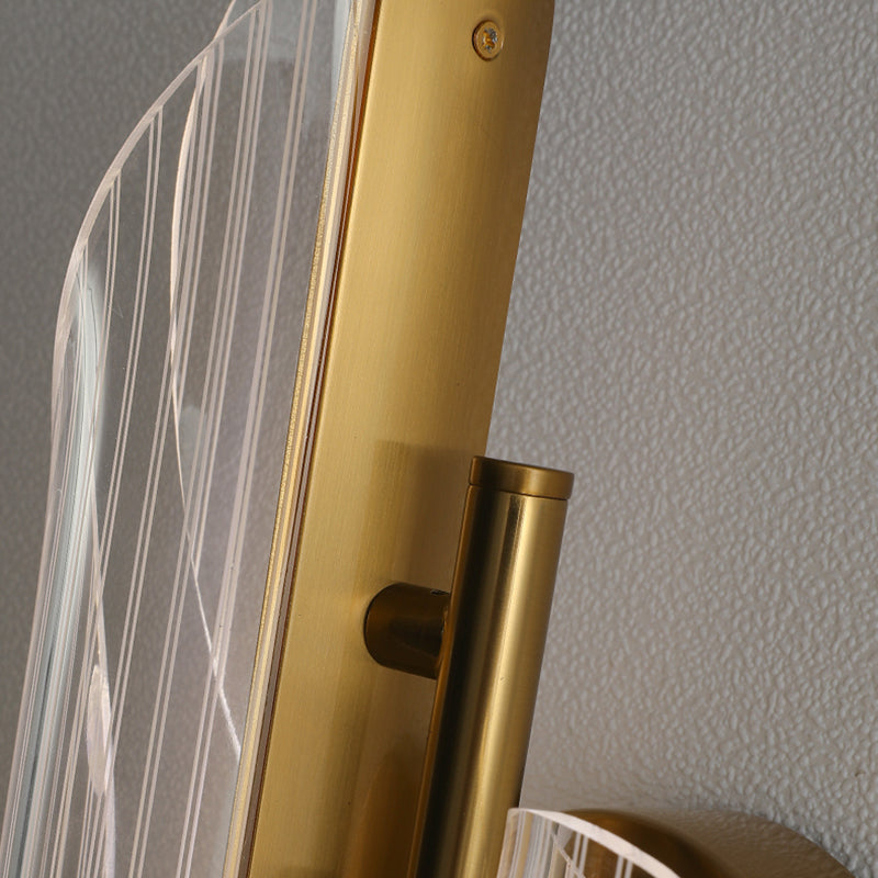 Geometric Wall Sconce Modern Wall Lights Metal 1 Light Sconce Light in Gold Finish