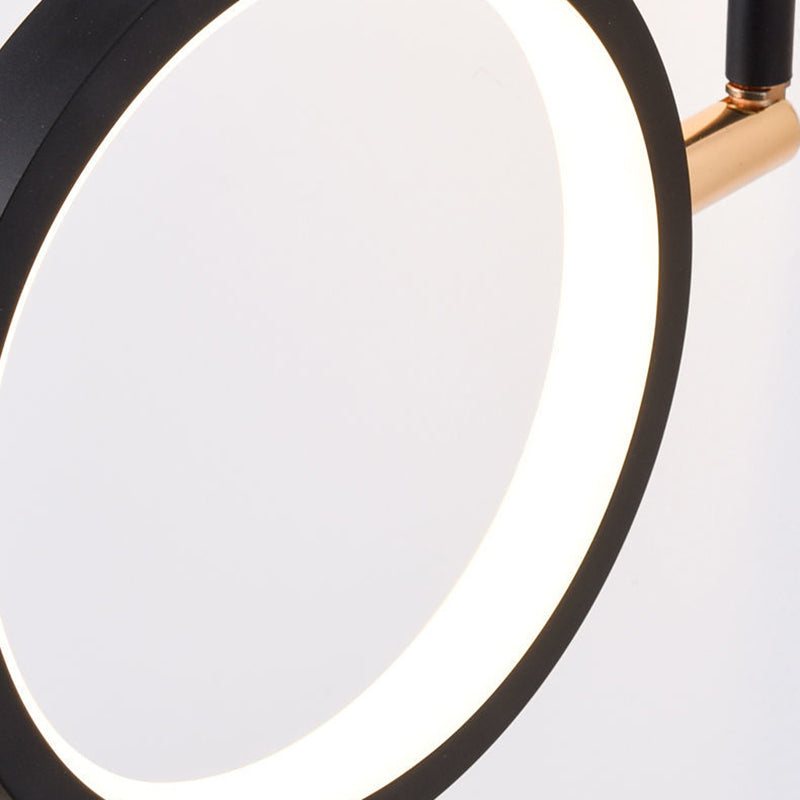 Globe Wall SCONCE Moderne wandlampen metaal 2 licht wandlamp in het zwart