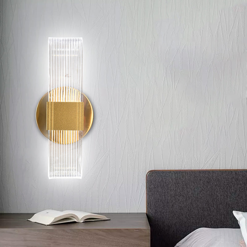 Geometrische Wandleuchten moderne Wandlampe Metall 2 Lichtwandleuchte in Gold