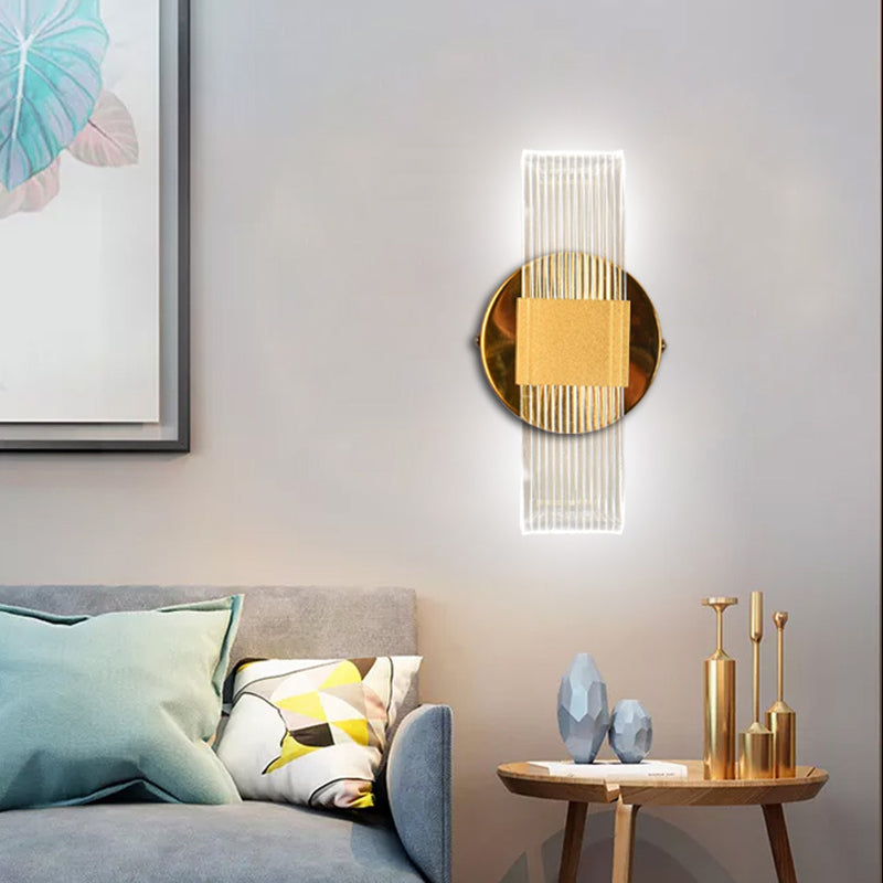 Geometrische Wandleuchten moderne Wandlampe Metall 2 Lichtwandleuchte in Gold