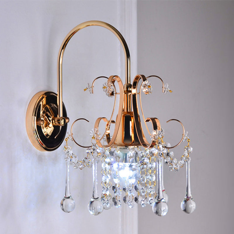 Moderne Kristallwandleuchten gold bewaffnete Wand montiertes Licht für Wohnzimmer