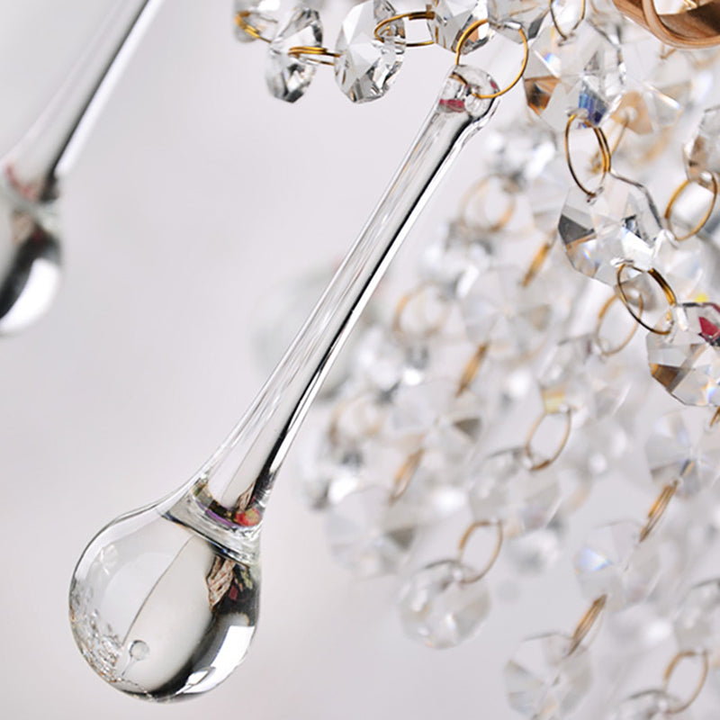 Moderne Kristallwandleuchten gold bewaffnete Wand montiertes Licht für Wohnzimmer