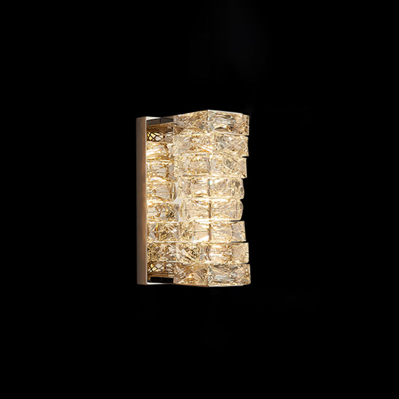Zeitgenössische Kristallwandleuchten quadratische Wand montiertes Licht für Wohnzimmer