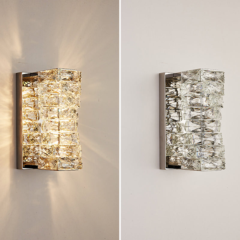 Luz de pared cuadriculada de pared de pared de cristal contemporánea para sala de estar para sala de estar
