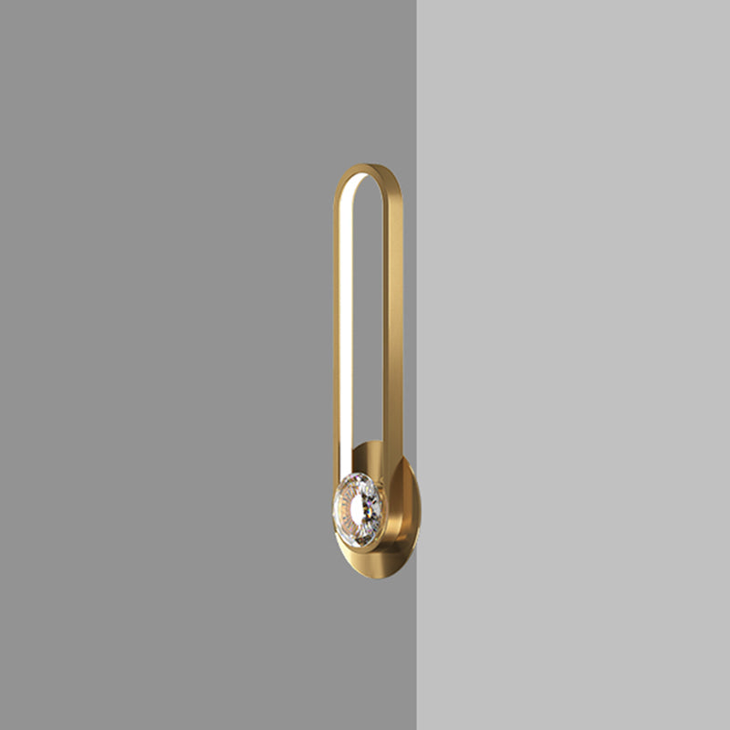 Lampada da parete contemporanea Light a 1 luci a 1 luce di sconde in rame per soggiorno