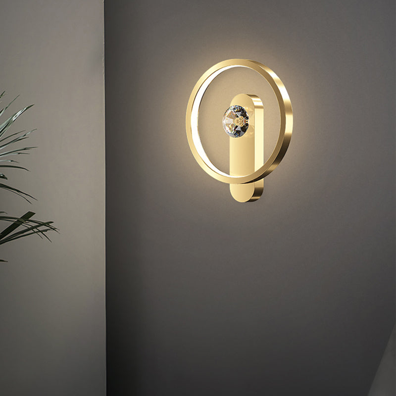 Lampada da parete contemporanea Light a 1 luci a 1 luce di sconde in rame per soggiorno