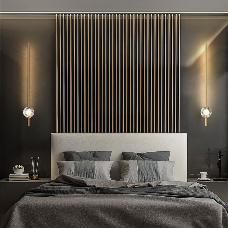 Lampada da parete contemporanea Light a 1 luci a 1 luce di sconde in rame per soggiorno