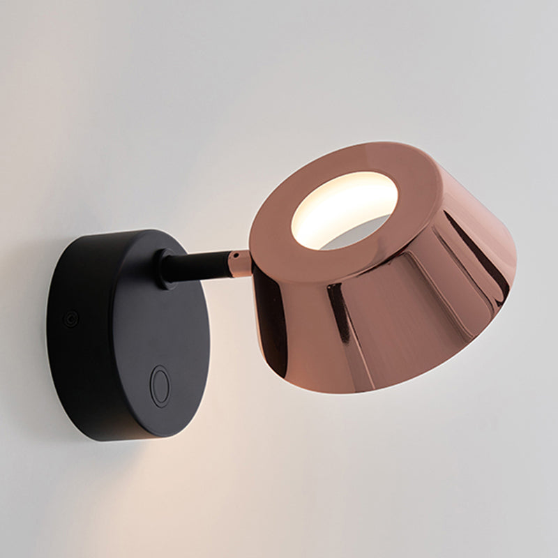 1-Light Modern Circle Reading Wall Lights Metal Wall Mounted Lamps for Bedroom