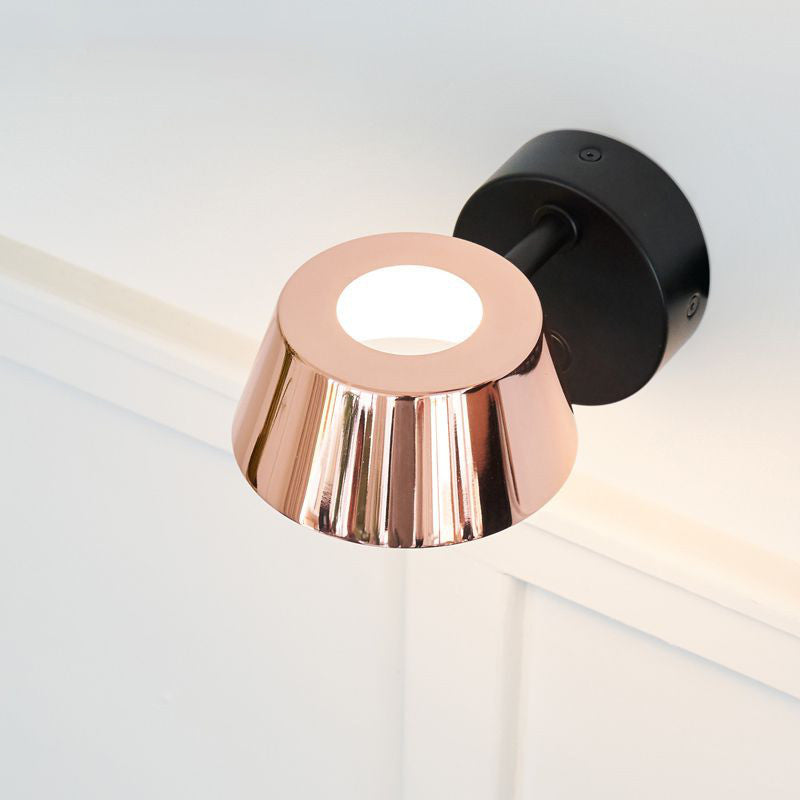 1-Light Modern Circle Reading Wall Lights Metal Wall Mounted Lamps for Bedroom