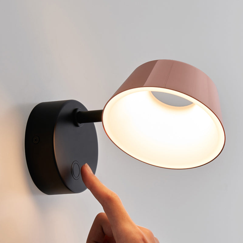 1-Light Modern Circle Reading Wall Lights Metal Wall Mounted Lamps for Bedroom