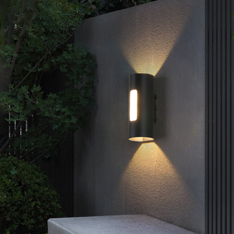 Cilindro Minimalismo de aluminio Minimalismo de 2 luces Distoneos de pared para pasillo