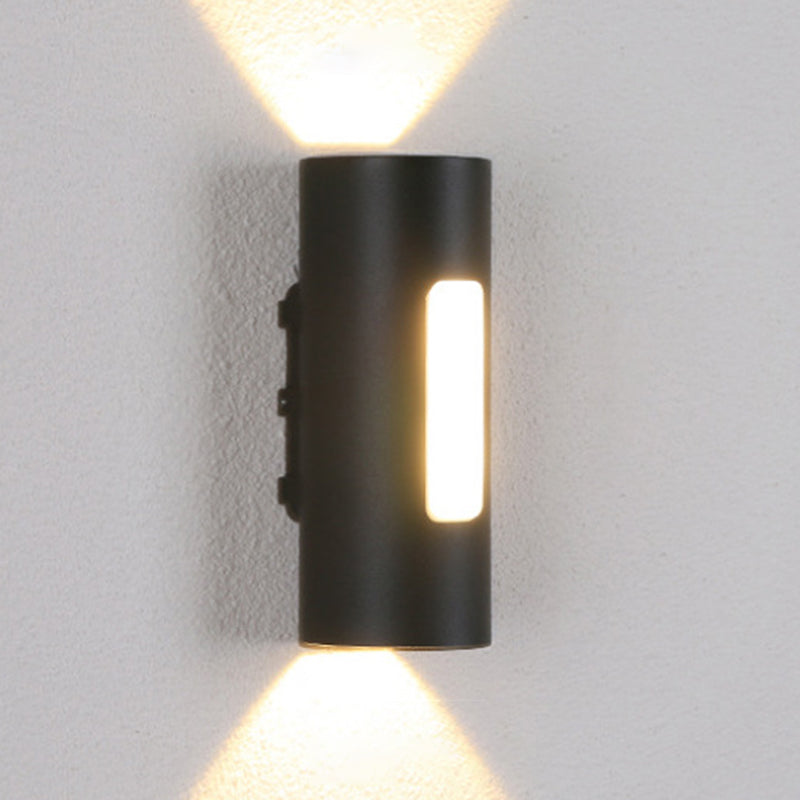 Cylinder Aluminum Wall Light Minimalism 2-light Wall Sconce for Hallway