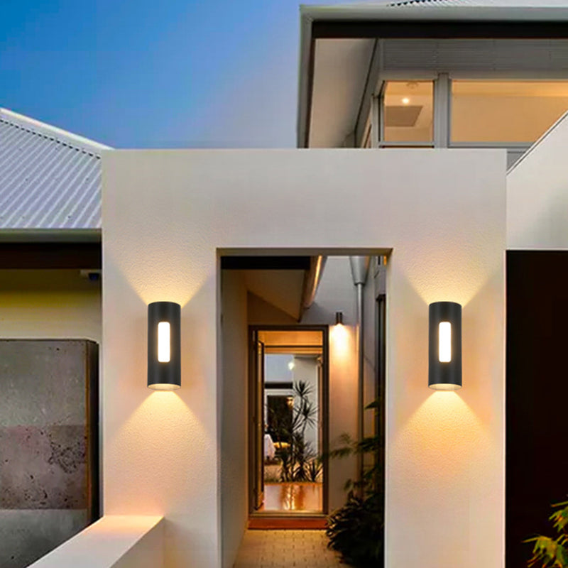 Cylinder Aluminum Wall Light Minimalism 2-light Wall Sconce for Hallway
