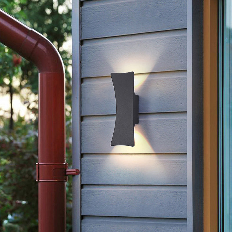Moderne Aluminium Wandleuchten im Freien 2-Licht-Wandmontage für Garten