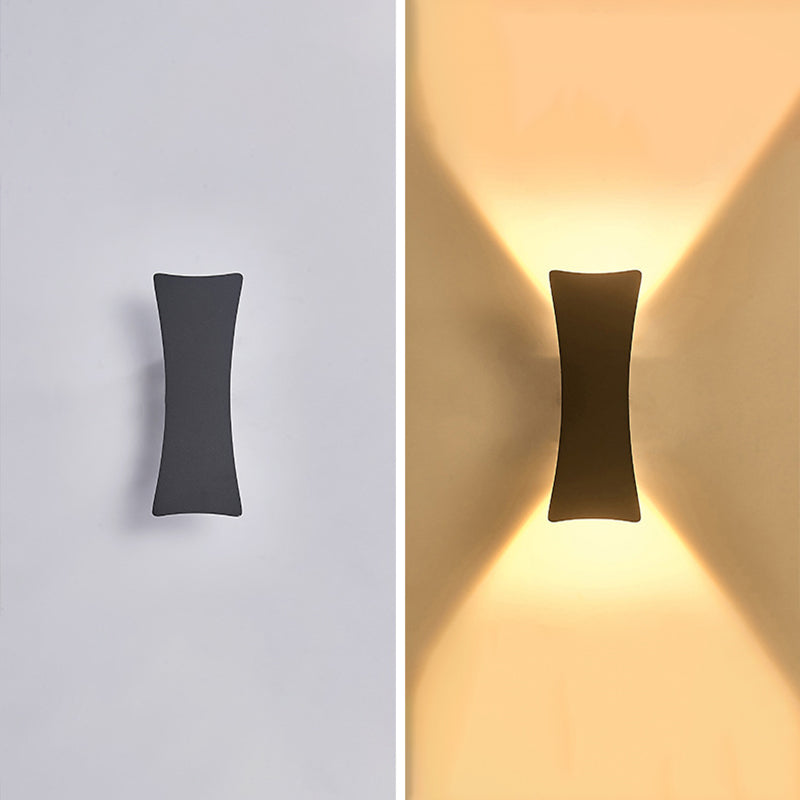 Moderne Aluminium Wandleuchten im Freien 2-Licht-Wandmontage für Garten