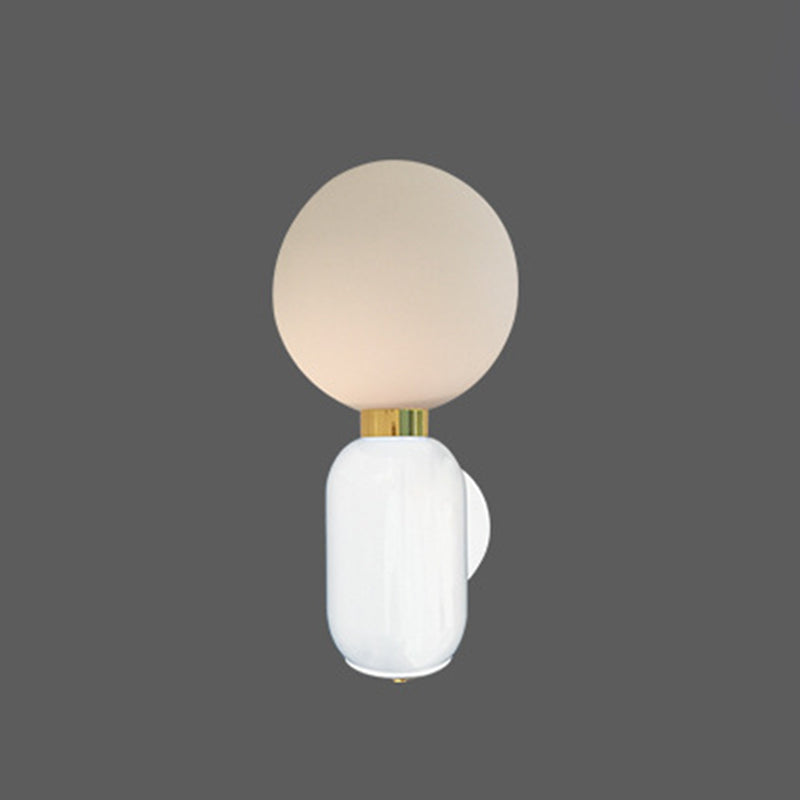 Ball Wall Sconce Lighting Modern Style Metal 1 Head Wall Mounted Light Fixture