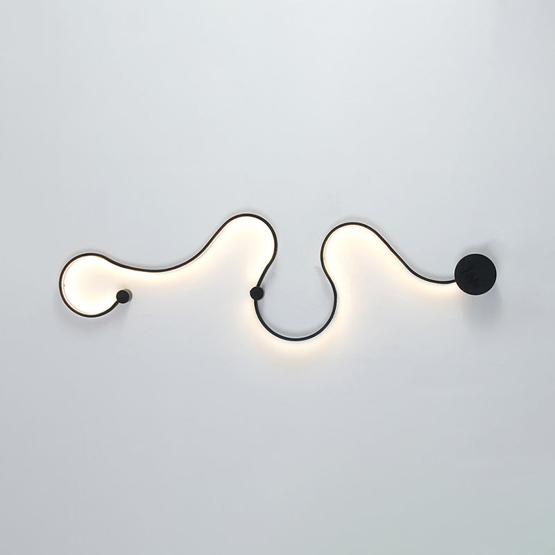 Moderne eenvoud LED -wandlamp gelakte aluminium lineaire wandonderzoek met acrylschaduw