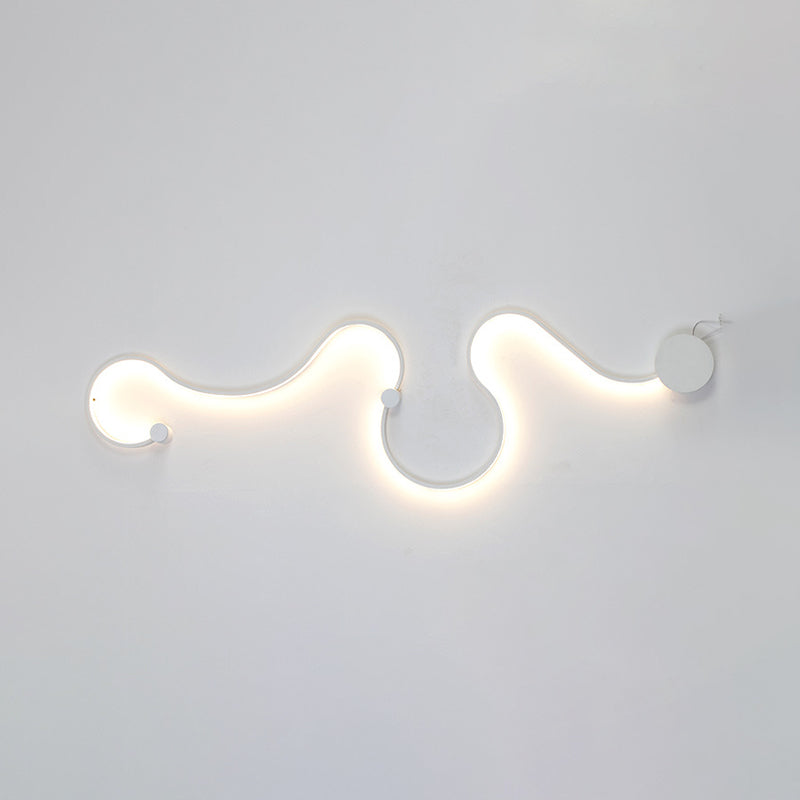 Moderne eenvoud LED -wandlamp gelakte aluminium lineaire wandonderzoek met acrylschaduw