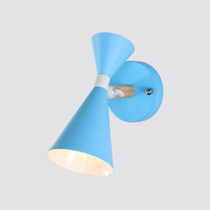 Modern Concise Trumpe Trumpt Wall Lamp Ferro Wall Light Macaron Light for Interior Spaces