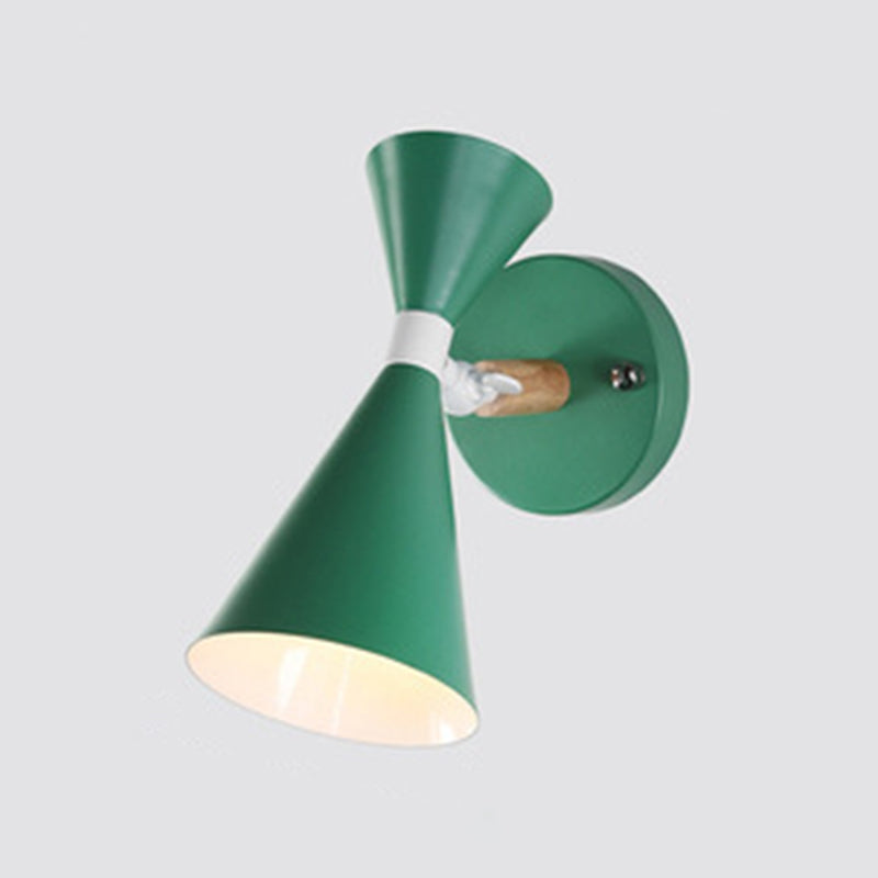 Modern Concise Trumpe Trumpt Wall Lamp Ferro Wall Light Macaron Light for Interior Spaces