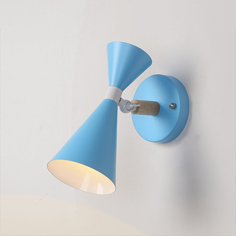 Modern Concise Trumpe Trumpt Wall Lamp Ferro Wall Light Macaron Light for Interior Spaces