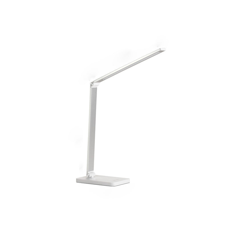 Lampe de table USB avec contrôle tactile, tâche de table pliante en métal clair pour la chambre