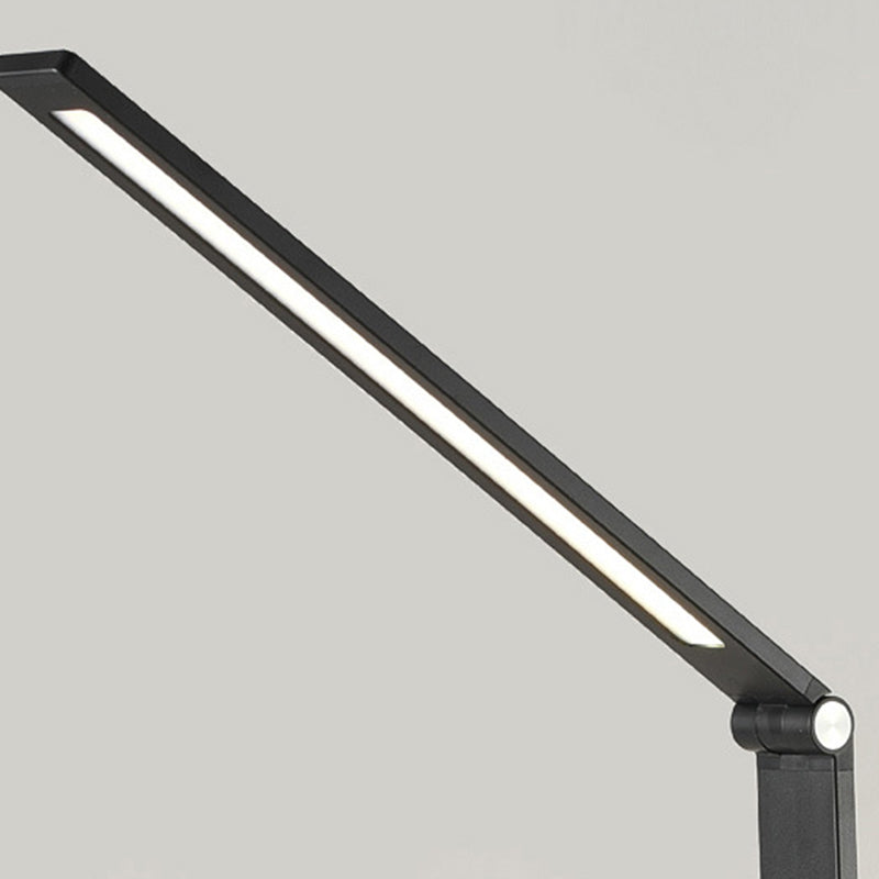 Lampe de table USB avec contrôle tactile, tâche de table pliante en métal clair pour la chambre