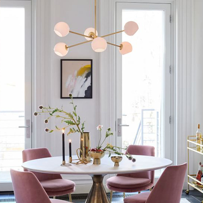 Nordisch moderne einfache leichte Luxusstil Anhänger Kronleuchter Licht für Wohnzimmer