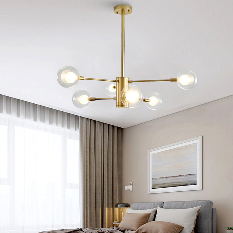 Gold Branch Chandelier Contemporary Chandeliers Glass Multi Lights Chandelier Lamp