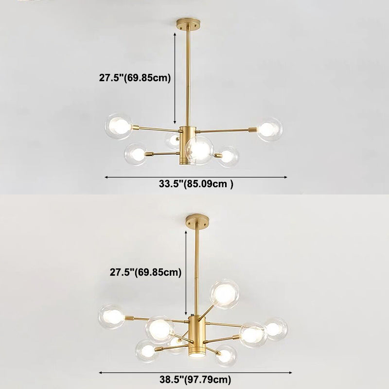 Gold Branch Chandelier Contemporary Chandeliers Glass Multi Lights Chandelier Lamp