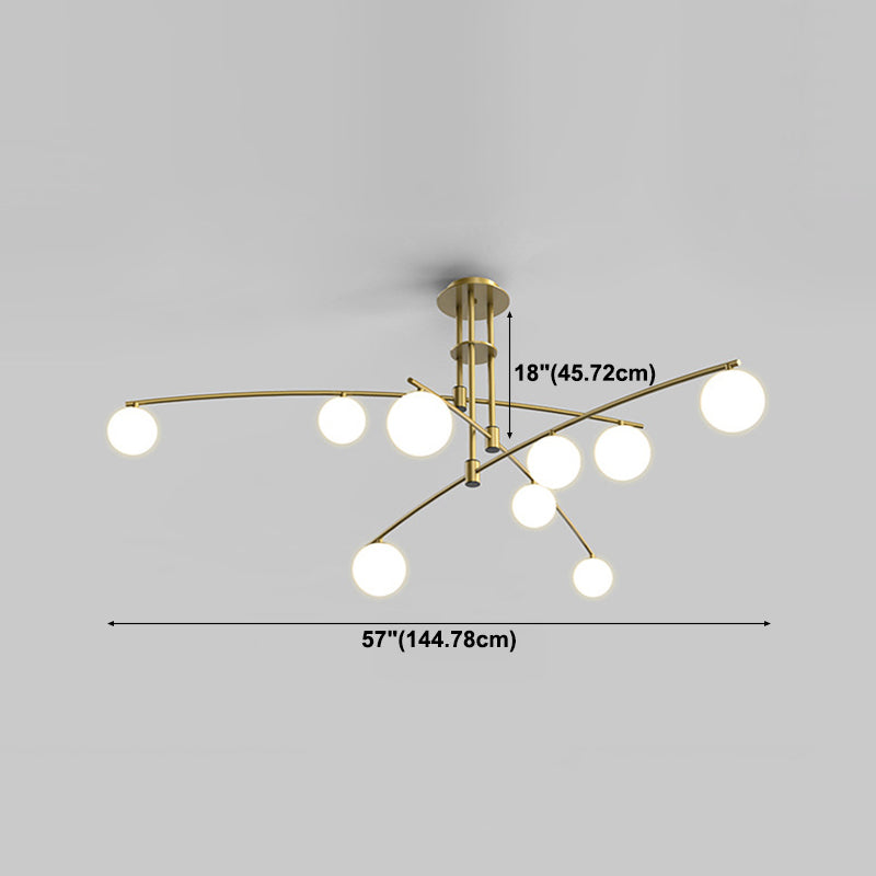Gouden ballen kroonluchter hedendaagse kroonluchters glas multi -lights kroonluchter lamp