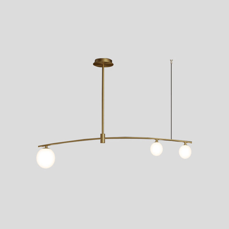 Sfere d'oro lampadario lampada lampada a luci multilumi in vetro contemporanei