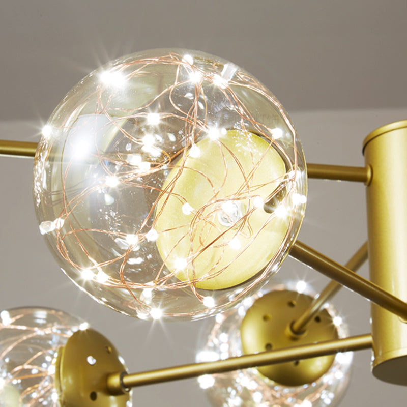 Kugeln Kronleuchter zeitgenössischer Kronleuchter Glas Multi -Leuchten hängen Leuchten