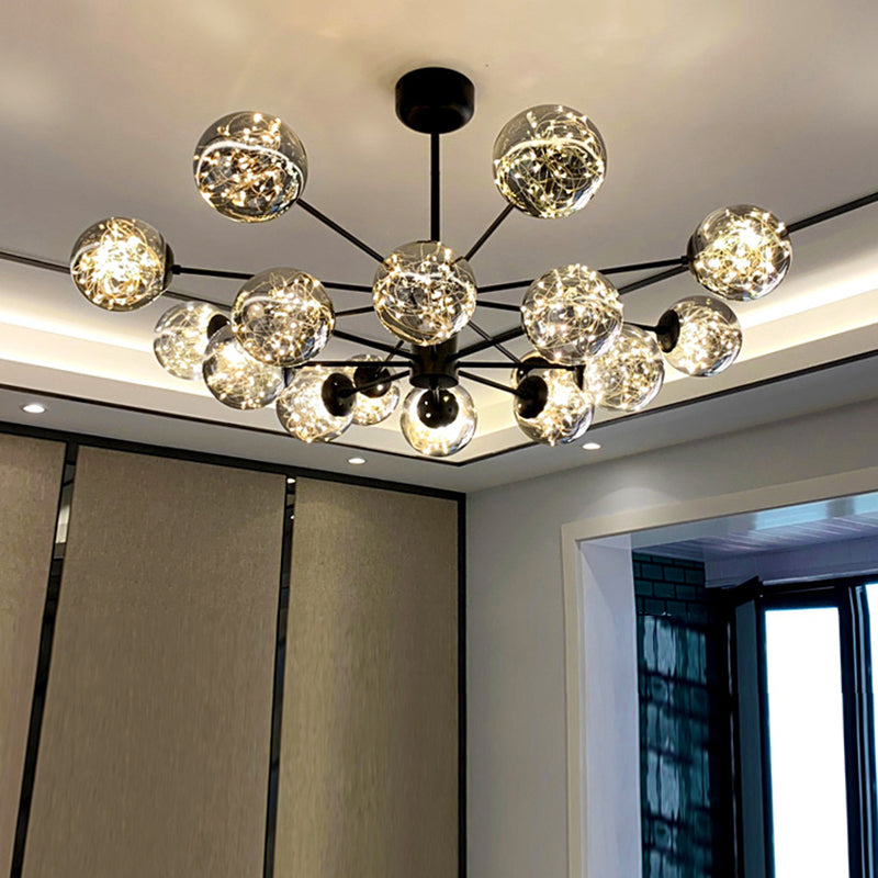 Kugeln Kronleuchter zeitgenössischer Kronleuchter Glas Multi -Leuchten hängen Leuchten