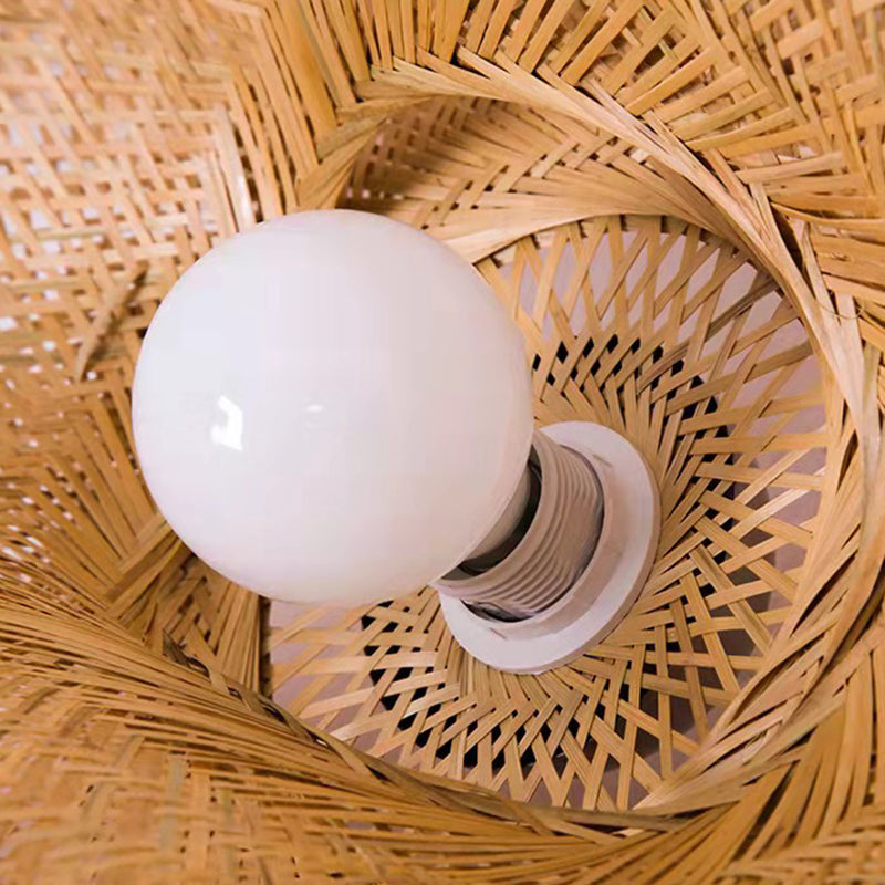 Japanisches Pendel Lichtkuppel Rattan 1 Lichthänge Deckenleuchte für Tea Room