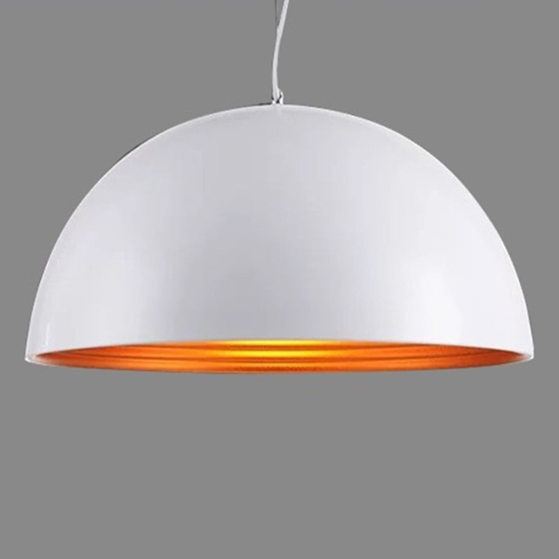 Black Bowl Industrial Pendant Light 1 Light Metal Pendant Lighting Fixtures