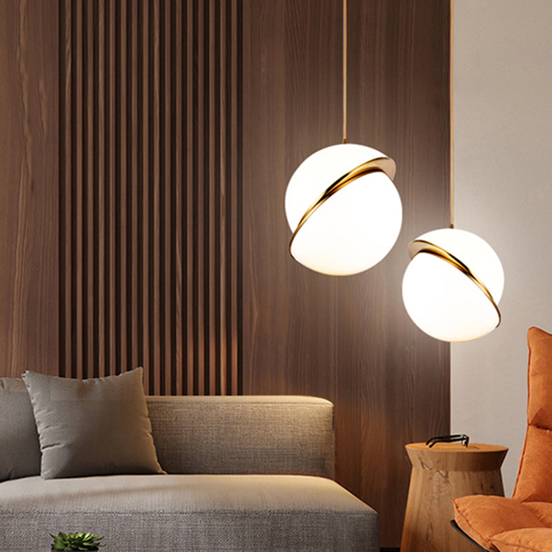 Pendante intérieure minimaliste, Éclairage pendentif en acrylique à 1 lumière