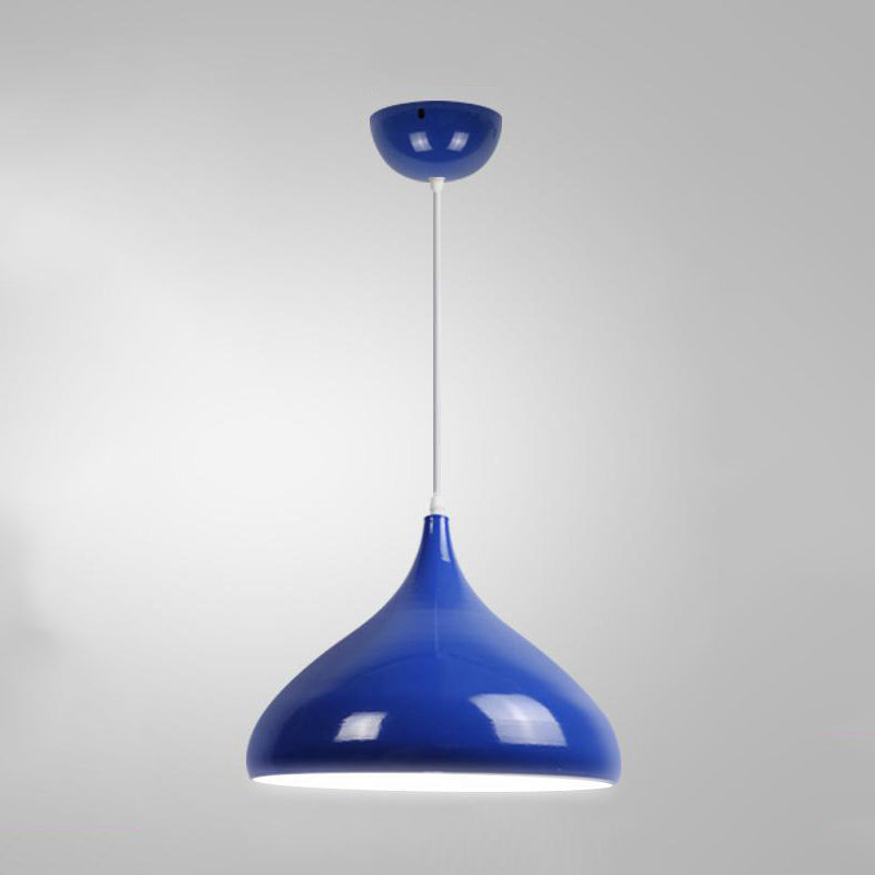 Macaron Teardrop Shade Hanging Light, Nordic Metal 1-Light Pendant Lighting for Living Room