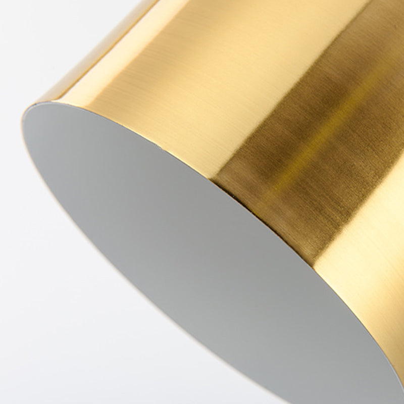 Lámpara de colgante de cilindro de hierro de luz de luz de un solo colgante moderno en oro en oro