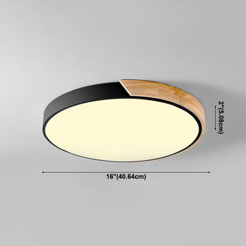 1-Light Round Shade Flush Mount  Nordic Macaroon Flush Mount Ceiling Light Fixture