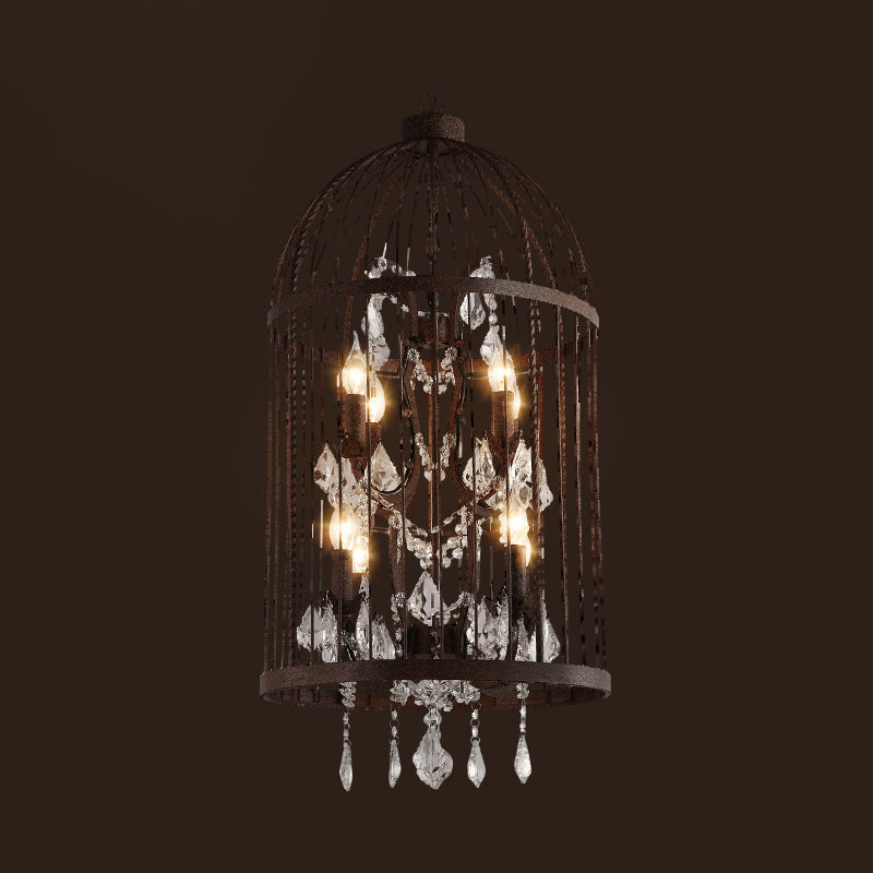 Lámparas de lámpara de lámpara de estilo industrial CAJA DE CARRIA DE IRON CHANDELIER para restaurante