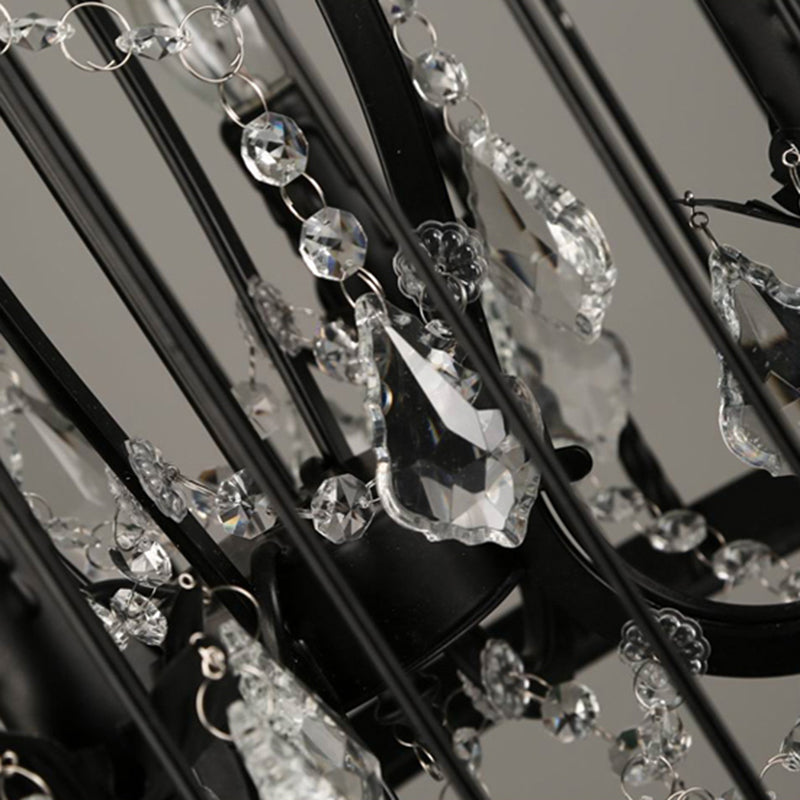 Lámparas de lámpara de lámpara de estilo industrial CAJA DE CARRIA DE IRON CHANDELIER para restaurante